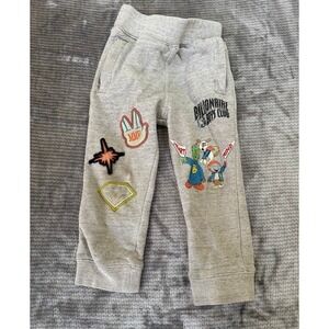 Billionaire Boys Club BBC Kids Heather Grey Patchwork Jogger Sweatpants 4T 18x14